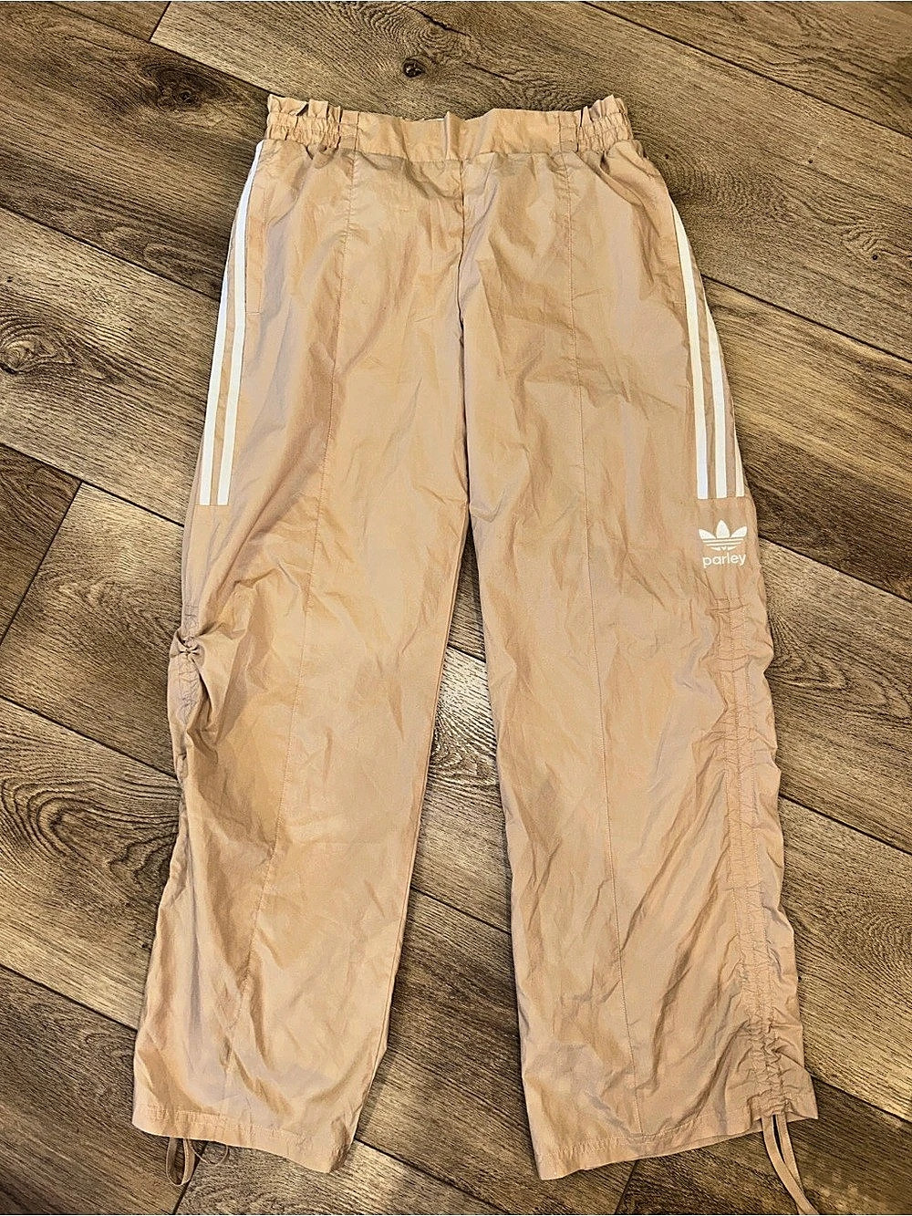 adidas Parley Track Pants Tan & White Size Medium